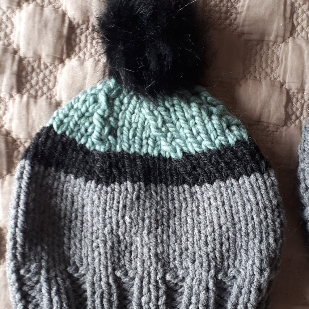 Hand knitted women's hat